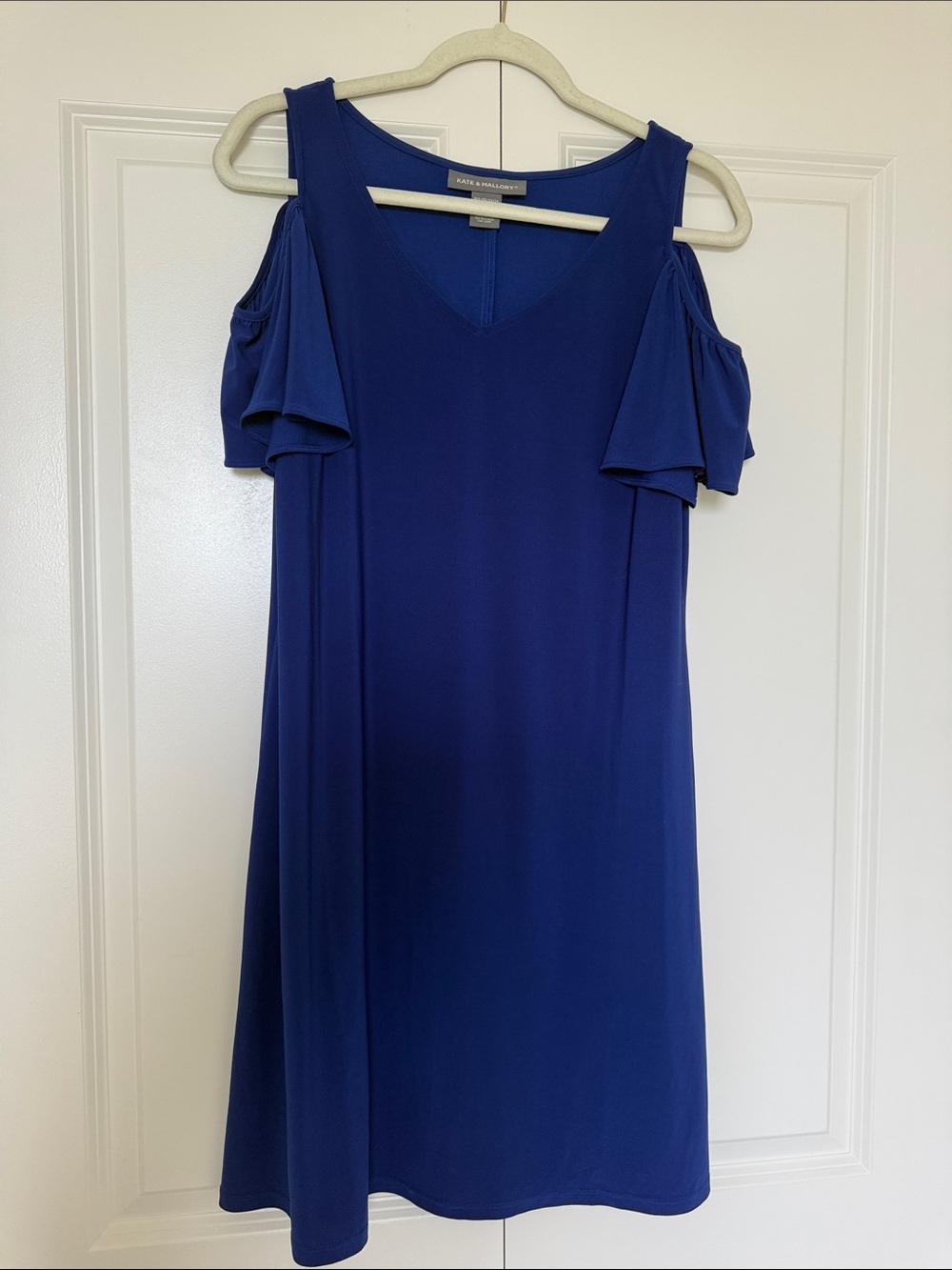 Kate & Mallory Royal Blue Cold-Shoulder Mini Dress